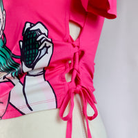 Bulma Señal Magenta - Crop Top DAMA Licencia DRAGON BALL™