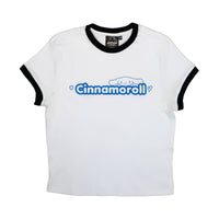 Cinnamoroll Bordado Blanco - Playera DAMA Licencia SANRIO™