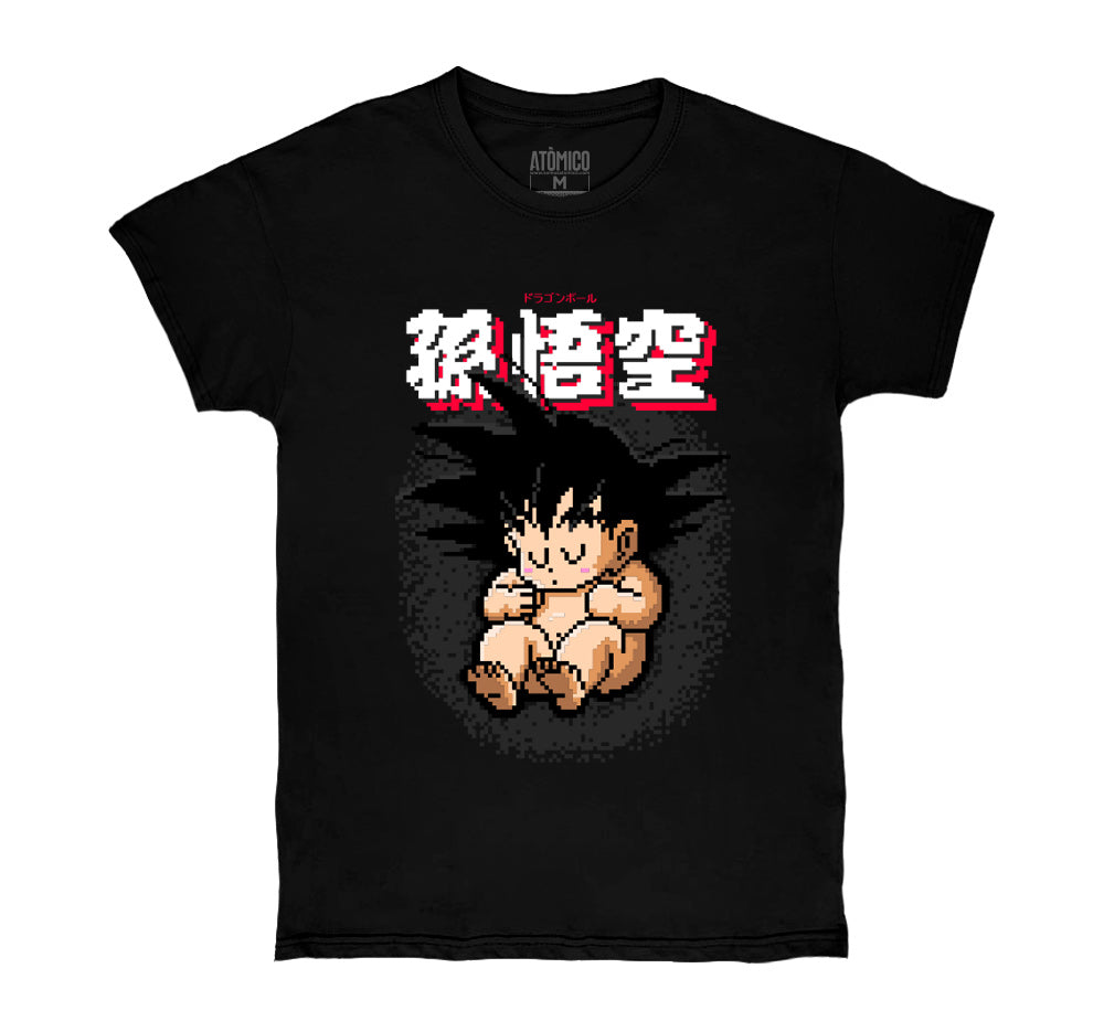 Goku 8-bit Negro - Playera CABALLERO Anime
