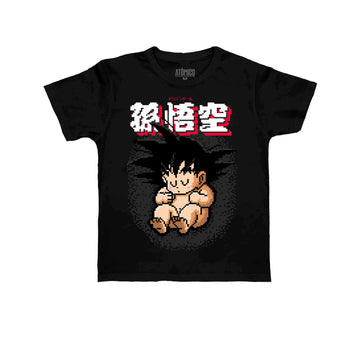 Goku 8-bit Negro - Playera NIÑO Anime