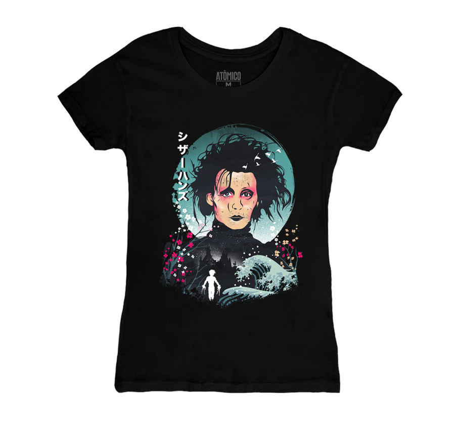 Edward Scissorhands Ukiyo - Playera DAMA Halloween
