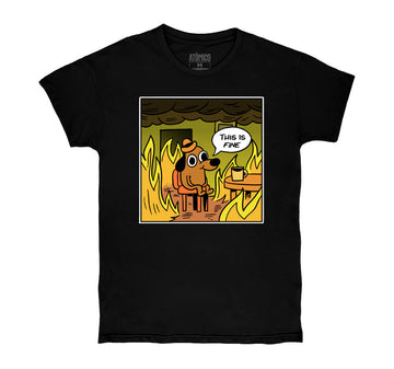 This is Fine - Playera CABALLERO Meme