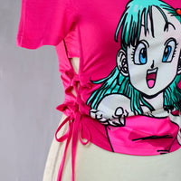 Bulma Señal Magenta  - Crop Top DAMA Licencia DRAGON BALL™