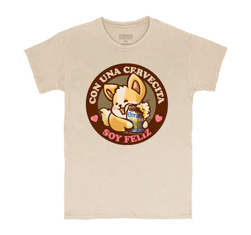 Con una Cervecita soy Feliz - Playera CABALLERO Chilango