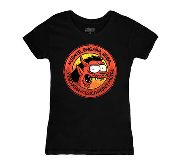 Miente, engaña, roba y escucha música Heavy Metal 🤘 - Playera DAMA