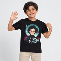 Edward Scissorhands Ukiyo - Playera NIÑO Halloween, vista frontal con modelo 1