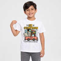 Fierro Viejo Blanco - Playera NIÑO Chilango, vista frontal con modelo 1