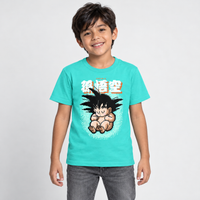 Goku 8-bit Menta - Niñ@, vista frontal con modelo 1