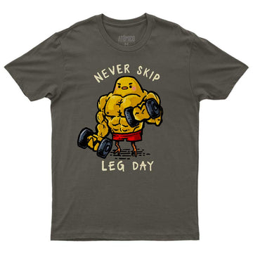 Never Skip Leg Day - Playera CABALLERO