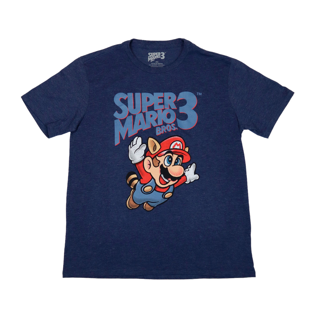 Super Mario Bros 3 Azul Jaspe  - Playera CABALLERO Licencia NINTENDO™