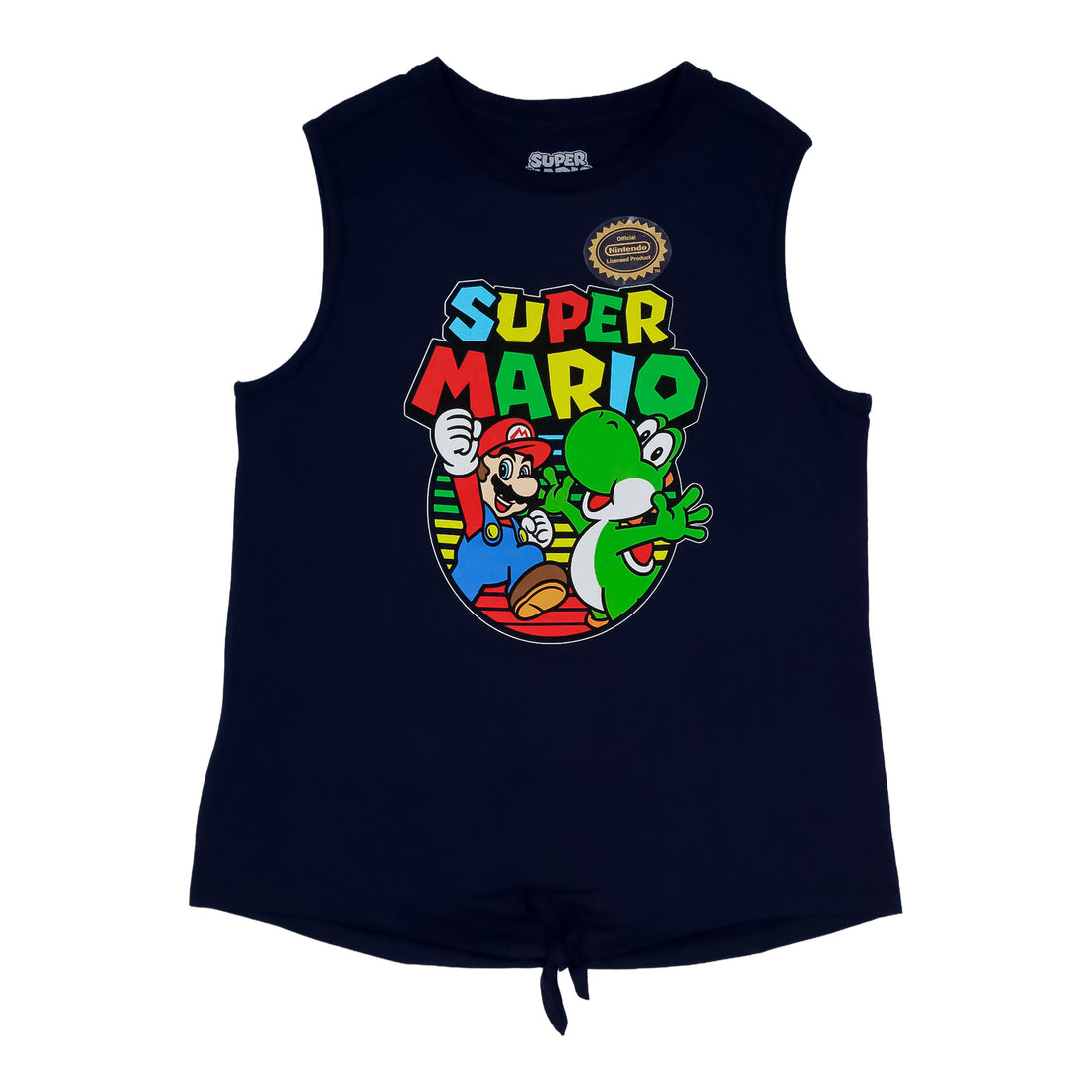 Mario y Yoshi Azul Marino - Tank Top DAMA Licencia NINTENDO™