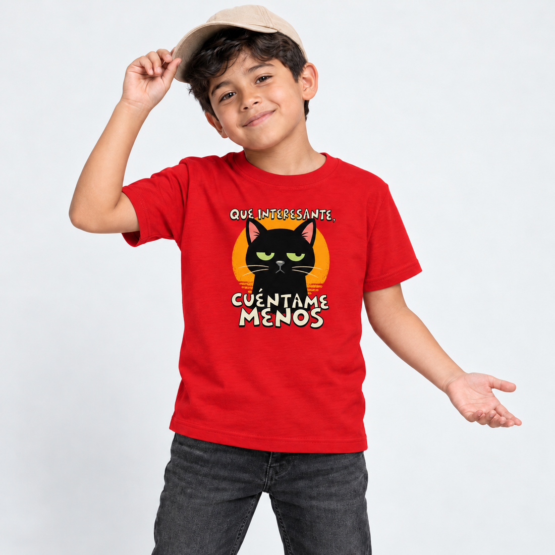 Que Interesante, Cuéntame Menos - Playera NIÑO, vista frontal con modelo 1