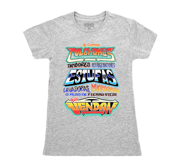 ¡Se Compran! Gris Jaspe - Playera DAMA Chilango