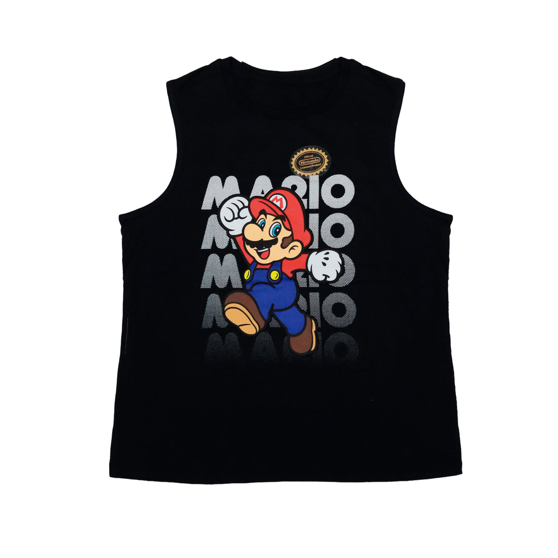 Mario Brincando Negro - Tank Top Niñ@ Licencia NINTENDO™