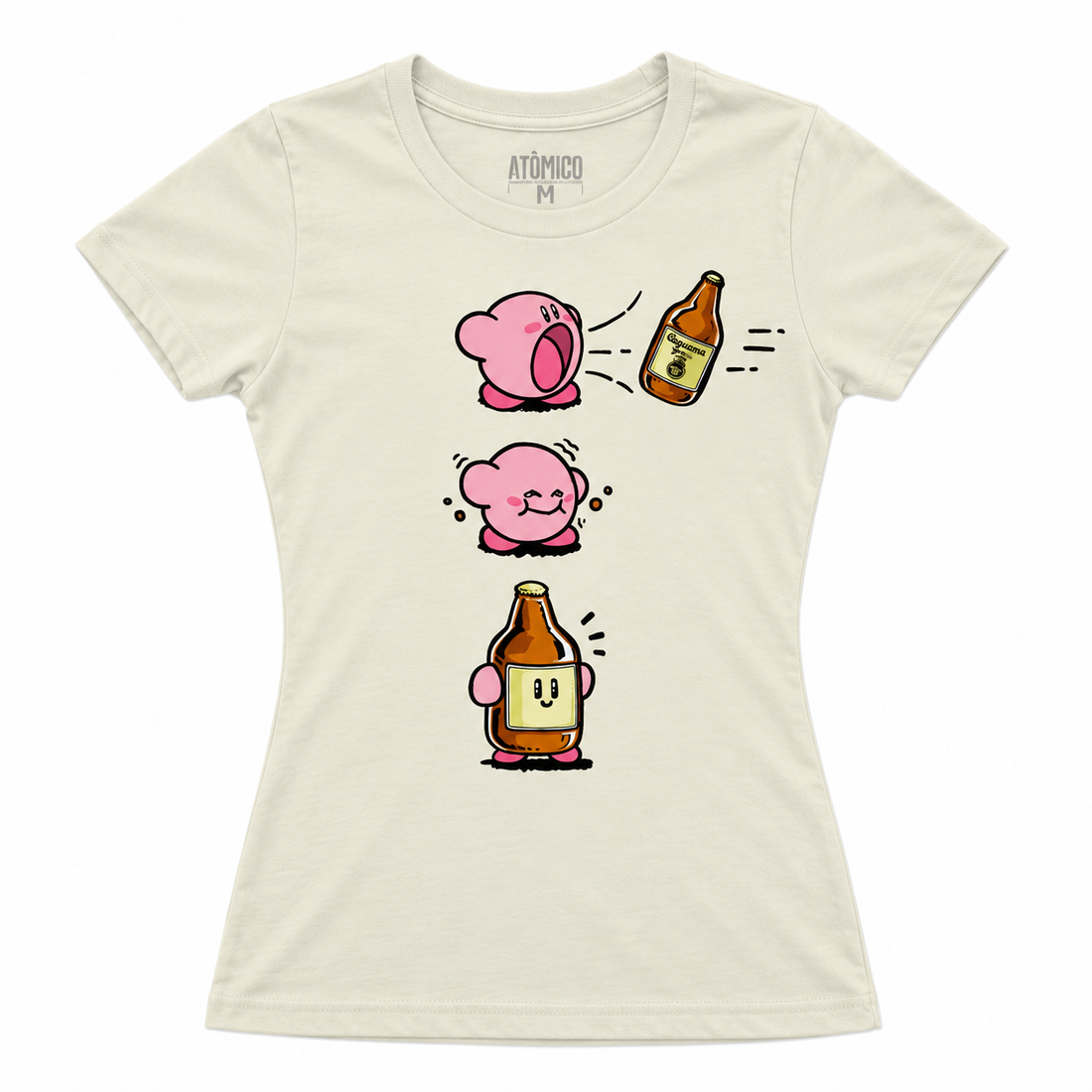 Caguama Kirby 🍺 - Playera DAMA Gamer