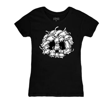 Calaveras y Gatitos - Playera DAMA