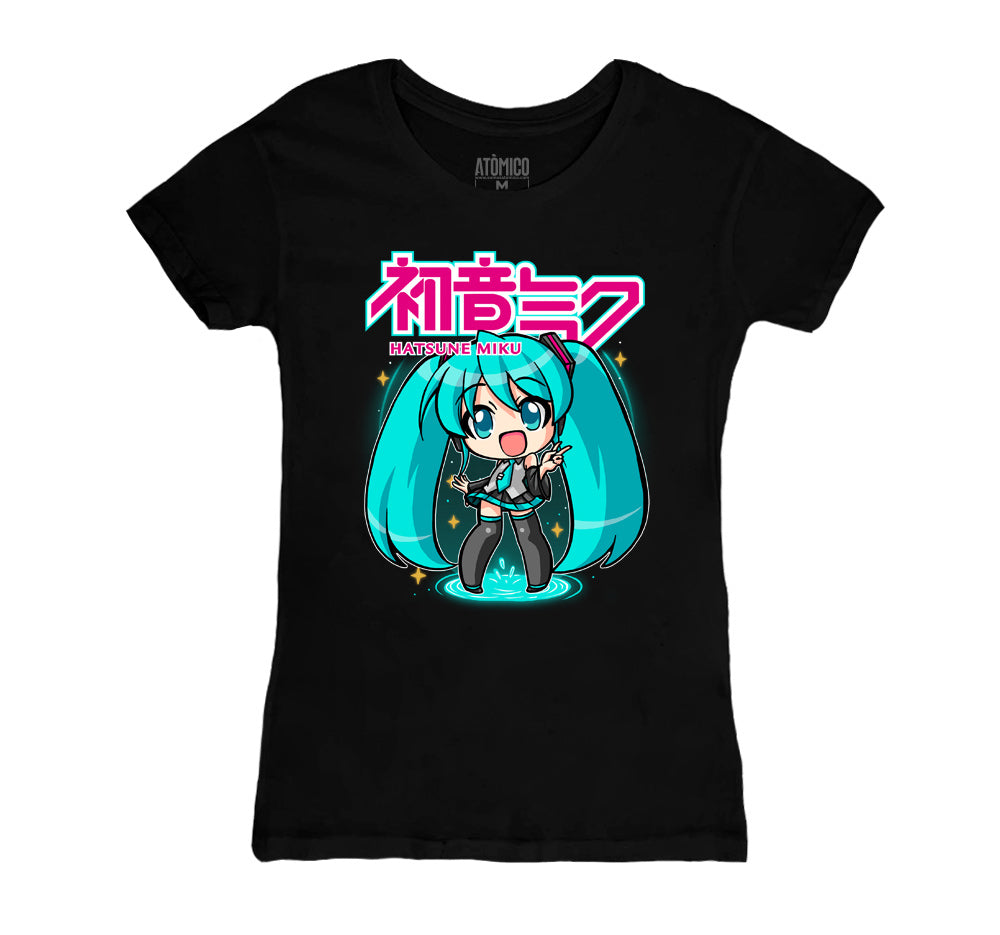 Hatsune Miku Chibi - Playera DAMA
