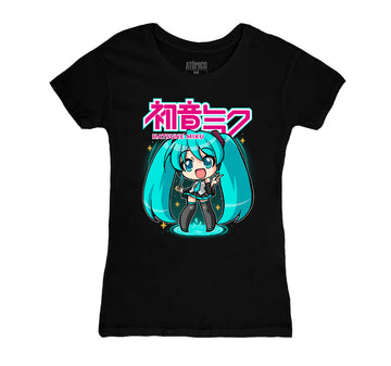 Hatsune Miku Chibi - Playera DAMA