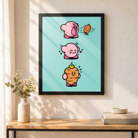 Kirby al Pastor vertical sin paspartú, colgado en una pared.