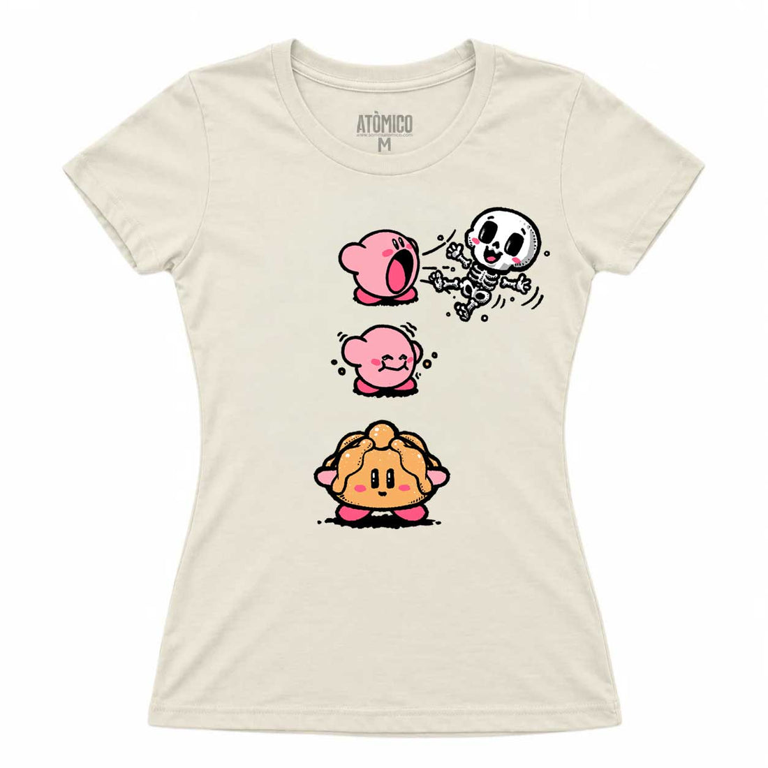 Pan de Muerto Kirby - Playera DAMA Natural