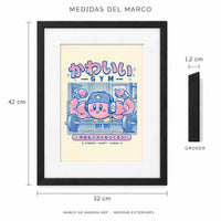 Medidas exteriores del marco MDF: 42 cm de alto, 32 cm de ancho y 1.2 cm de grosor.