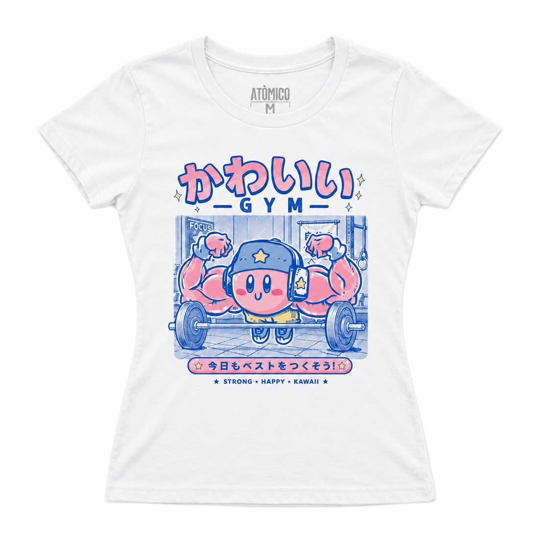 Kawaii GYM Color Blanco - Playera DAMA