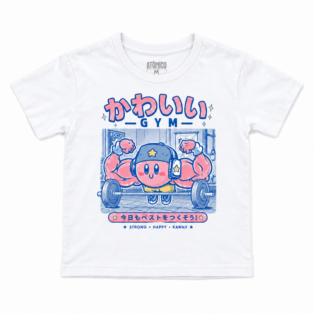 Kawaii GYM Color Blanco - Playera NIÑO