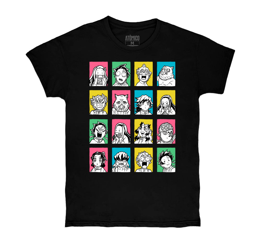 Caritas de Demonios Negro - Playera CABALLERO