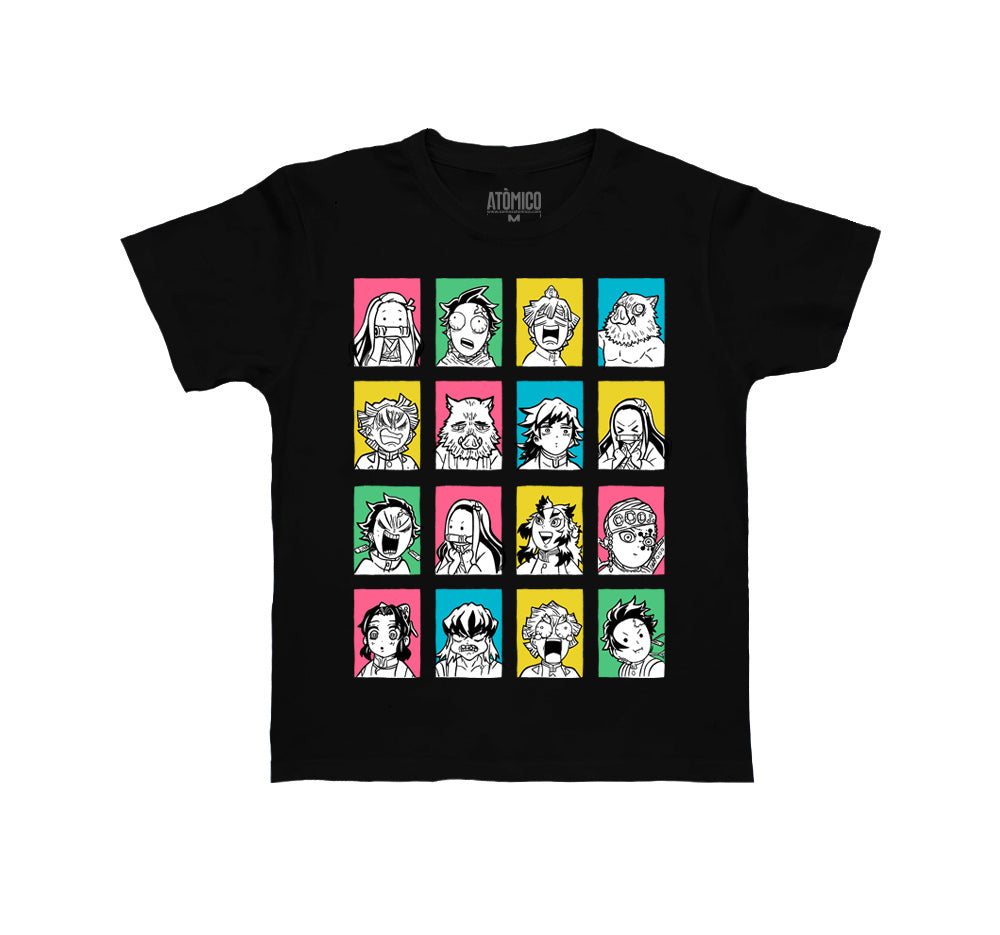 Caritas de Demonios Negro - Playera NIÑO