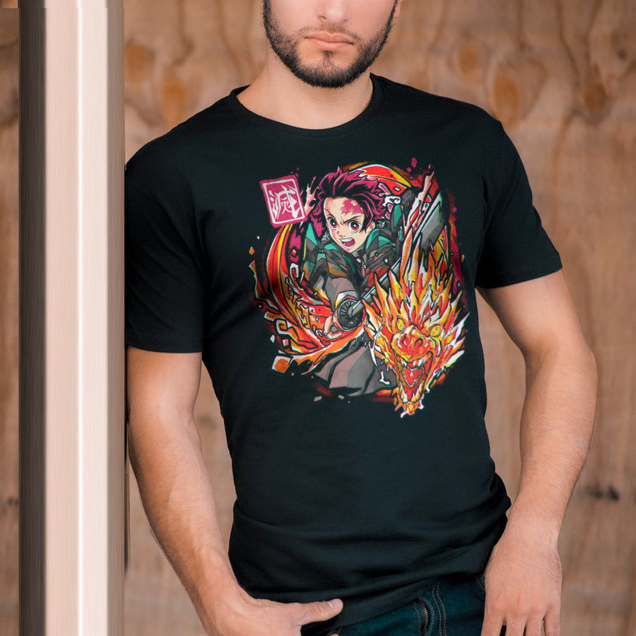 Flame Breathing - Playera CABALLERO Anime