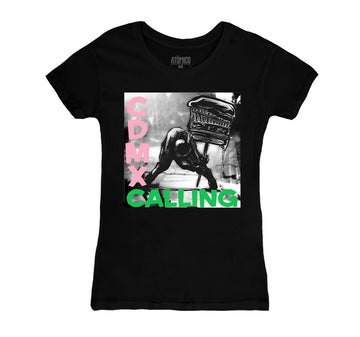 CDMX Calling Negro - Playera DAMA Chilango